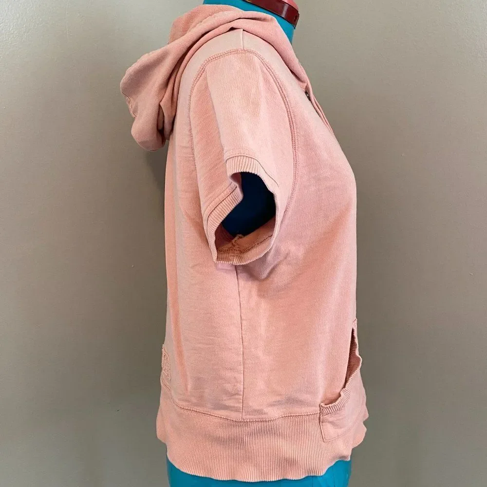 Old Navy 94 100% Cotton Short Sleeve 1/2 Zip up Hoodie Kids Size XL
